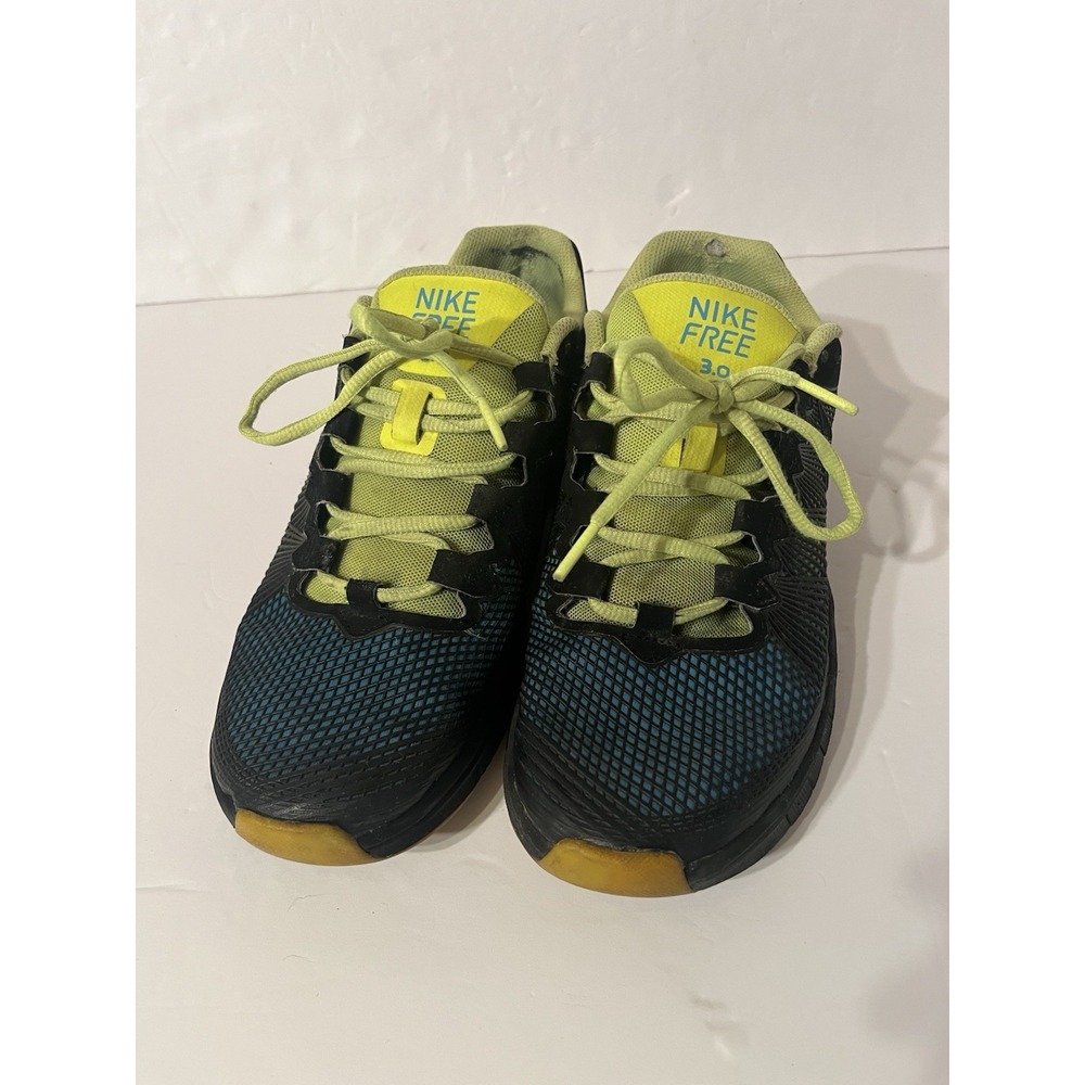 Nike Free Trainer 3.0 NRG 599185-704 Volt Black Blue Men's Size 9 2013